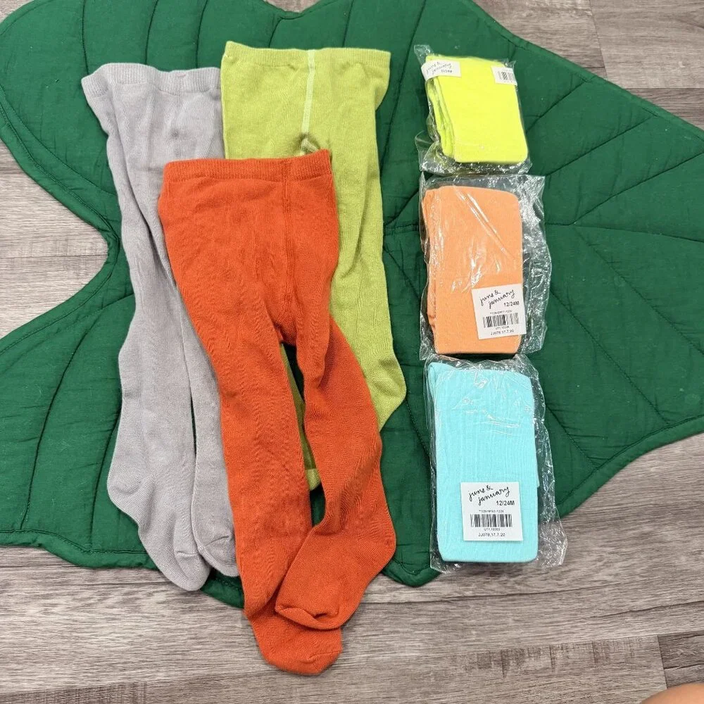June & January 12-24M Solid Tights Bundle